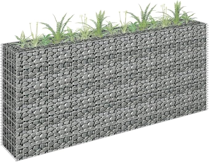 YAFF Gabion Raised Bed Galvanized Steel 70.9x11.8x35.4 (43.56lbs)