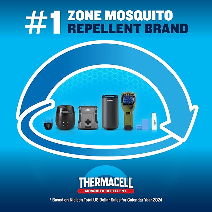 Thermacell Mosquito Repeller Patio Shield Includes 12-Hour Refill Highly Effective Mosquito Repellent for Patio Bug Spray Alternative Scent Free No Candles or Flames