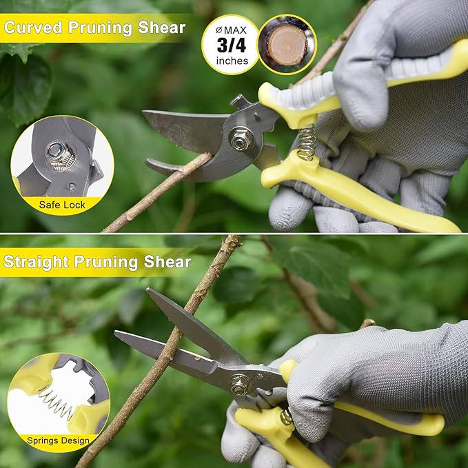 Garden Tool Set Carsolt 10 Piece Stainless Steel Heavy Duty Gardening Tool Set for Digging Planting Pruning Gardening Kit with Durable Bag Gloves Gift Box Ideal Garden Gifts for Women Men