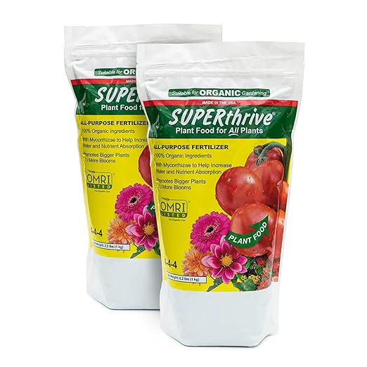SUPERthrive Organic All-Purpose Plant Food Solid Granular 4-4-4 (2 Pack)