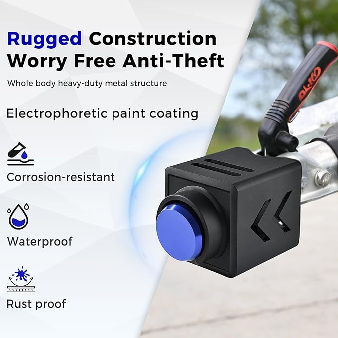 Truckiipa Trailer Lock Heavy Duty Trailer Hitch Locks Fits 2 5/16 2 Couplers Anti-Theft Structural Steel Ball Hitch Lock for RV Trailer Boat Pickup Cargo Camper Dump Trailer (Blue)