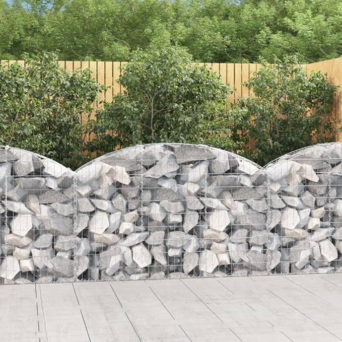 Arched Gabion BasketGarden DecorationBackyard Raised BedsFreestanding PlantersGardening AccessoriesHerb Plantersfor BalconiesTerracesGardensPatios59.1x11.8x31.5/39.4 Galvanized Iron