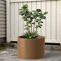 Heavy Duty Corten Steel Round Raised Garden Bed Kit 15.5 Dia. x 20 H. Pre Rusted Metal Planter Box for Vegetables Flowers Herbs Brown Ideal for Outdoor Gardening
