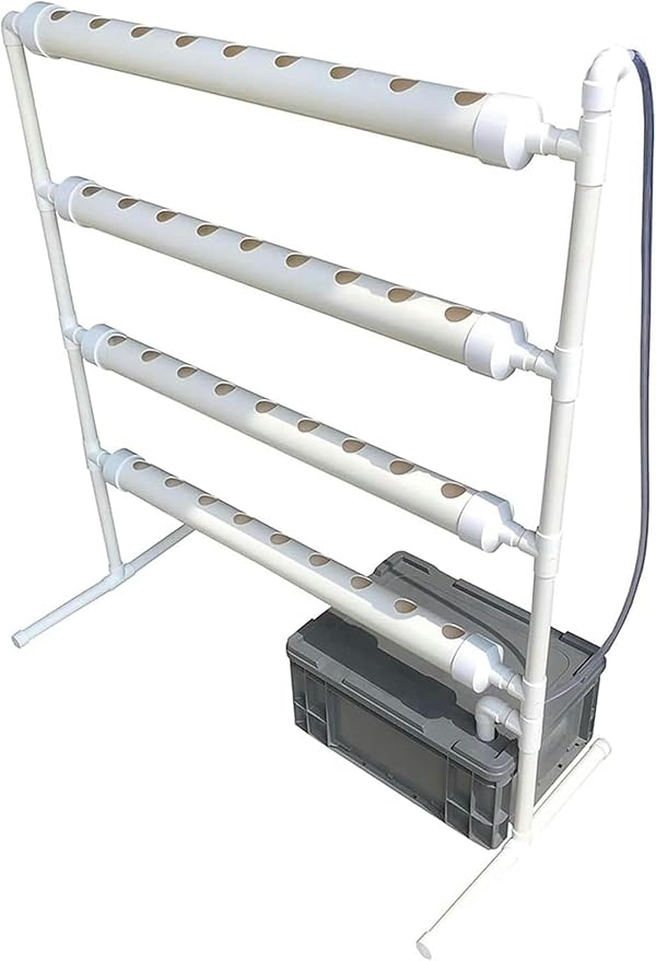 AMNOOL Hydroponics Growing System Hydroponic Grow Kit 36 Holes Pipe Grow Kit Indoor Greenhouse Planting Box Gardening System Nursery Pot Hydroponic Rack Hydroponic Tower**1