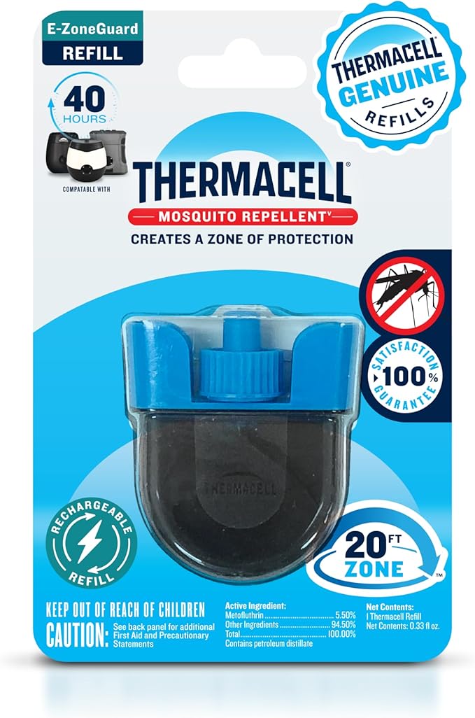 Thermacell Rechargeable Mosquito Repeller Refills Advanced Repellent Formula Provides 20 Foot Protection Zone Compatible with Thermacell E-Series &amp Radius Only No DEET Spray or Flame