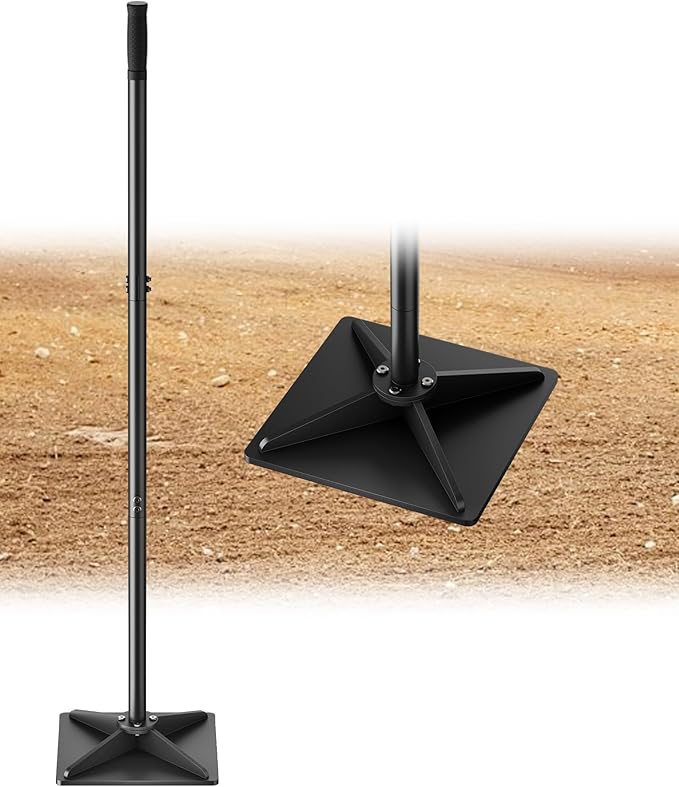 10 x 10 Heavy Duty Steel Tamper with 47 inch Adjustable Handle &amp Rubber Grip Thickened Steel Garden Dirt Tamper Tool for Ground &amp Gravel Leveling Soil Tamper for Yard Sand Driveway