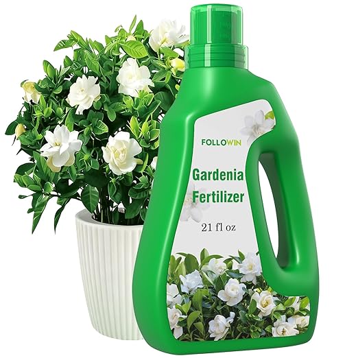 FOLLOWIN Gardenia Fertilizer 3-1-2 NPK Liquid Plant Food Concentrate Formula for Flowering Plants Calibrated Cap Design 21oz Bottle
