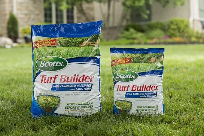 Scotts Turf Builder Halts Crabgrass Preventer with Lawn Food - Pre-Emergent Weed Killer Lawn Fertilizer 15000 sq. ft. 40.05 lbs. (2-Pack)