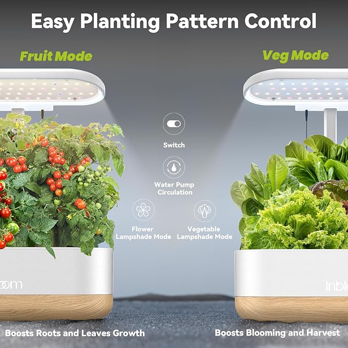 inbloom Hydroponics Growing System 12 Pods and Vibrant Wildflower &amp Fruit Mixd Seed Pod Kit