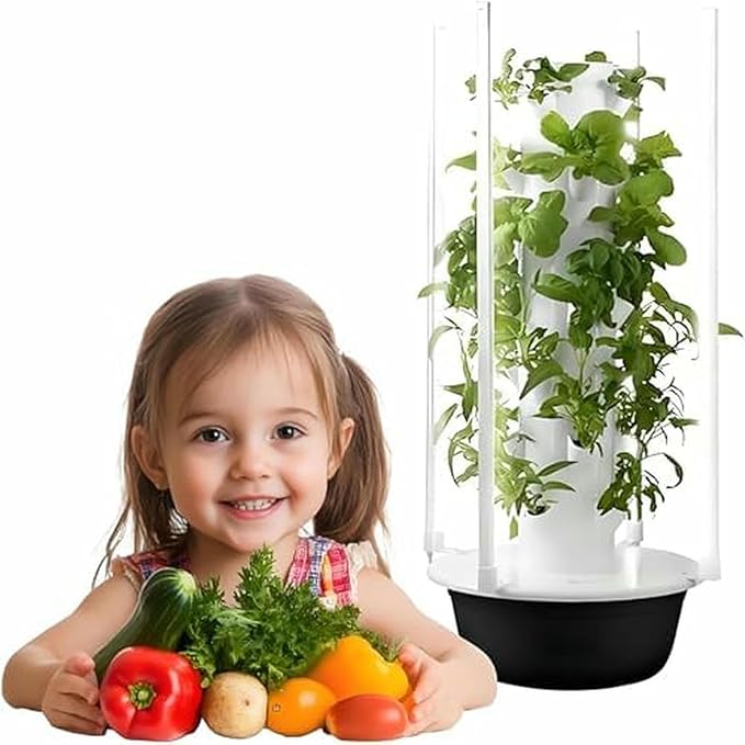 Hydroponic Growing System 20/28/36 Pods Hydroponics Tower Garden for Indoor HerbsFruitsand VegetablesAeroponics Growing Kit for Gardening Lover-