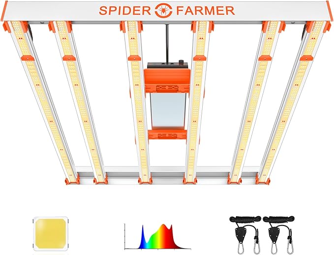 Spider Farmer New Grow Tent Fan 6 and G5000 Cost-Effective LED Grow Lights 480W for 4X4ft Grow Tent