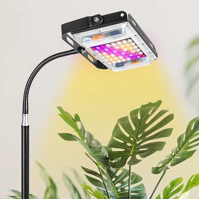 LBW LED Grow Light with Stand Full Spectrum 150W for Indoor Plants Adjustable Tripod Stand 15-47 Inches