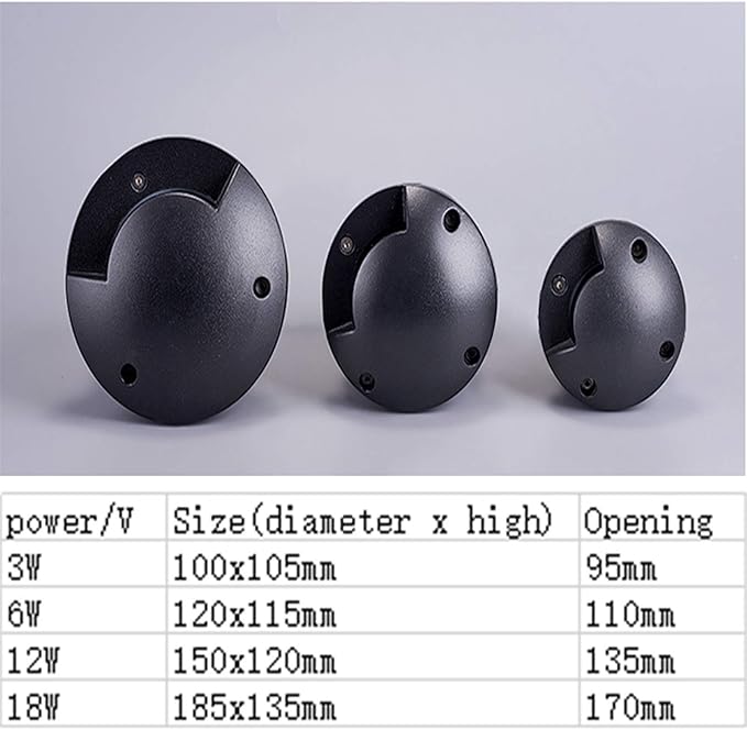 Round Landscape Lighting LED Underground Light Aluminum Driveway Lights Low Voltage 12V-24V IP65 Waterproof Ground Spotlight for Driveway Deck Step Garden Outdoor Lighting