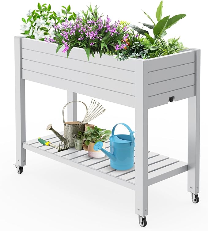 EFU Outdoor Garden Raised Bed Planter Box for Vegetables and Flowers (458B)