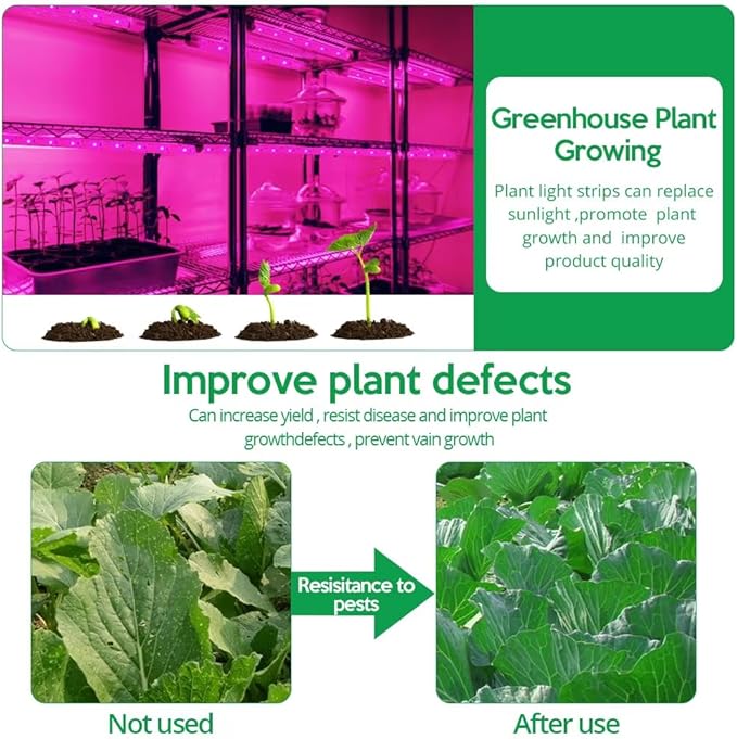 LED Grow Light Full Spectrum Waterproof 5V USB Grow Light Strip 2835 Chip LED Phyto Lamp for Indoor Veg Plants Flowers Seedling Greenhouse Hydroponic Plant Growing Lamp Succulent Fill Light (3m-USB)
