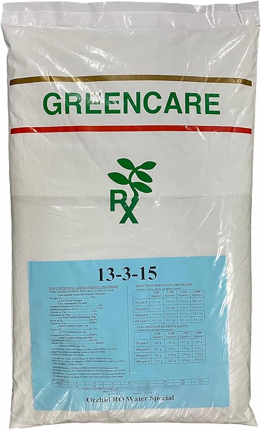 MSU Orchid Fertilizer 13-3-15 Reverse Osmosis Rain Tap (City) Water Formula 5 Pounds