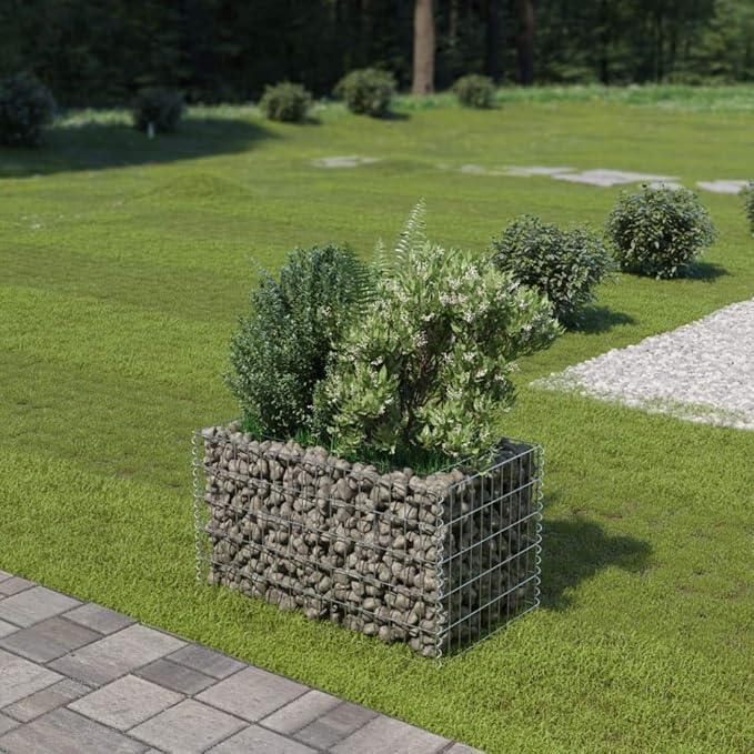 SKM Gabion Raised Bed Galvanised Steel 90x50x50 cm (Weight-8KG)