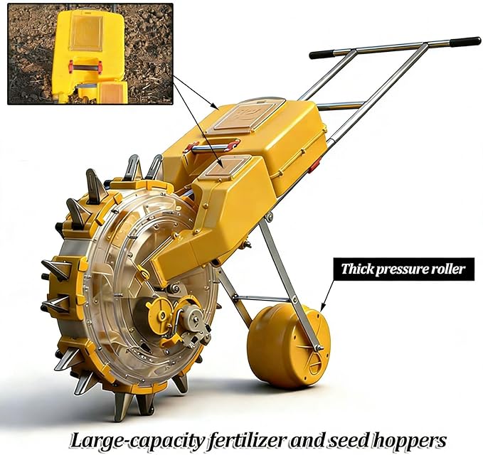 Hand Seed Spreader 5~8 Nozzles Adjustable Manual Seeder Planter Tool Precision Row Planter Fertilizer Applicator for Peanuts Corn Soybeans Peas