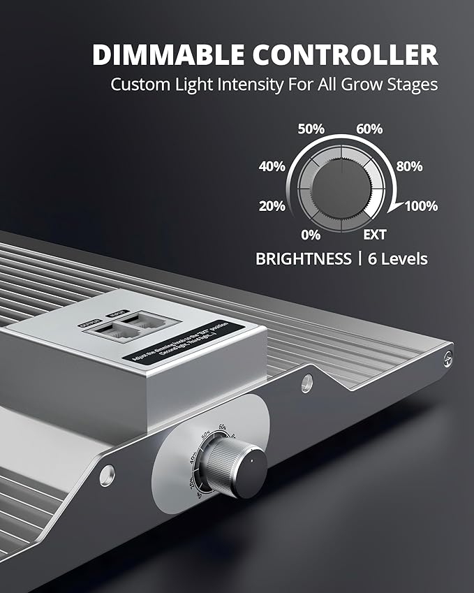 VIPARSPECTRA XS1500 LED Grow Lights for Seed Starting Compatible with Samsung LM301H Diodes and MeanWell Driver Dimming Daisy Chain Grow Lights for Indoor Plants Full Spectrum for 2x2/3x3 Grow Tent