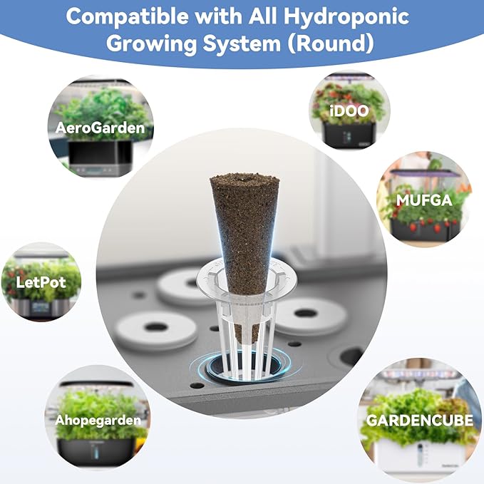 inbloom 12 Pods Hydroponics Growing System and 50 Pcs Hydroponic Grow Sponges