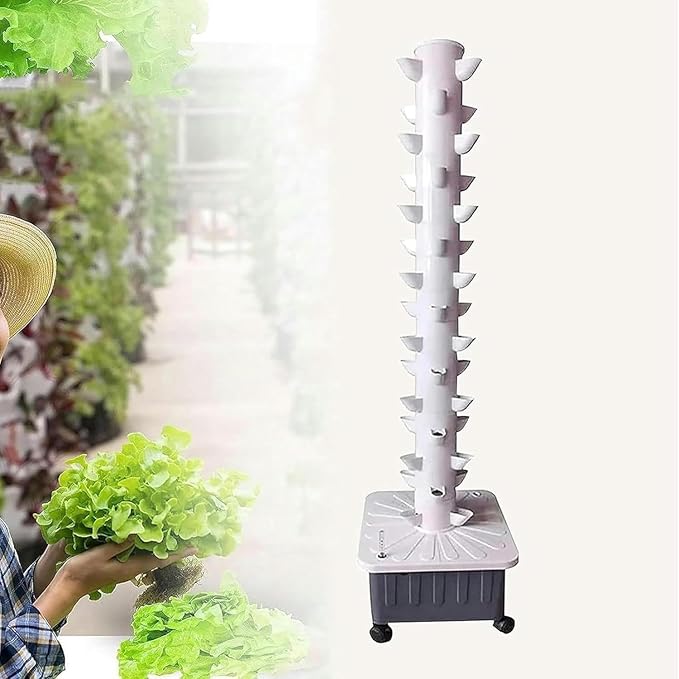 15 Floors 45 Holes Hydroponics Tower Set Hydroponic Growing Hydroponic Growing Kit Aquaponics Growing Vertical Hydroponics Growing