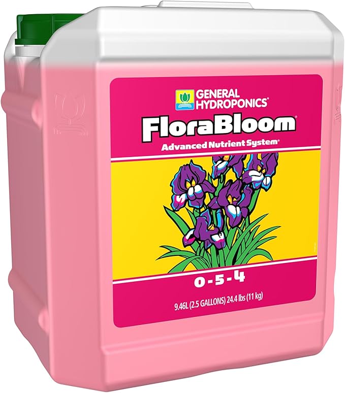 General Hydroponics FloraBloom Plant Food 0-5-4 2.5 gal.
