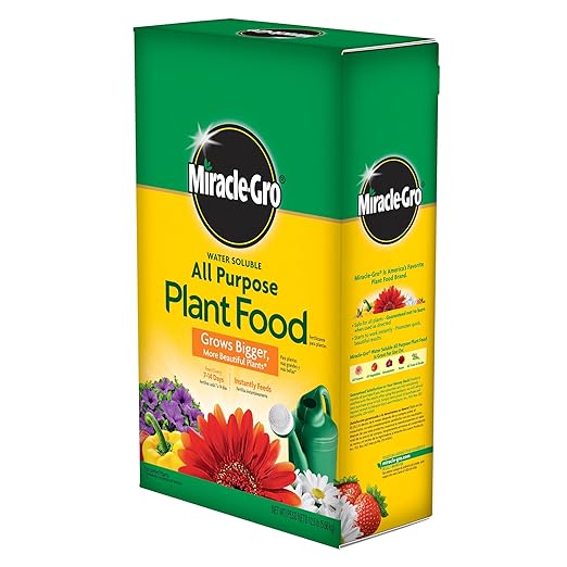 Miracle-Gro Water Soluble All Purpose Plant Food - Fertilizer for All Indoor or Outdoor Plants Including Roses Flowers Vegetables Houseplants Trees and Shrubs 12.5 lbs.