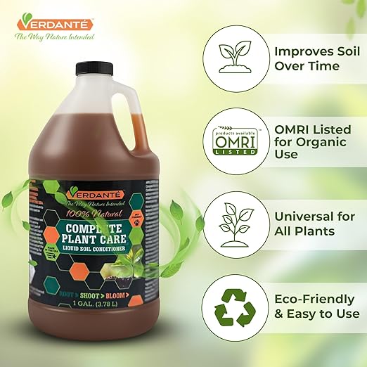 Complete Plant Care Liquid Soil Conditioner – Improve Lawn &amp Garden Health - Versatile Soil Conditioner for Lawns &amp Gardens - Simple Lawn and Garden Solutions (1 Gallon)