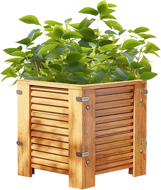 Wooden Garden Bed Planter Garden Boxes Outdoor Deep Root Planter Raised Bed for Vegetables Flowers Herbs