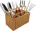 Garden Tools Set with Basket 9-Piece Garden Tools for Gardening with Woven Organizer Complete Gardening Hand Tools Set Gift for Women Men