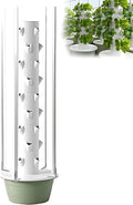 Multi-layer hydroponic planting tower Hydroponics Tower Indoor Growing Vertical Hydroponic Tower Water cycle Top water distributiongravity return for Your Home Gardening Withlights-9Layer