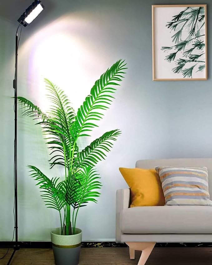 DOMMIA Grow Lights for Indoor Plants Full Spectrum Tall Plant Light Dimmable Adjustable Tripod Standing Grow Lamp Floor Refugium Lamp for Aquarium 45W 66in 6/12/16h