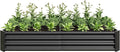 Raised Garden BedRaised Beds for Gardening Outdoor for Vegetables Flowers Ground Planter BoxGalvanized Raised Garden Beds. (Black with 6x3x1ft)