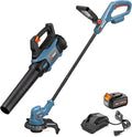SENIX X2 20 Volt Max* 2-Piece Cordless Power Tool Combo Kit with Battery Powered 10-Inch String Trimmer and Variable Speed Leaf Blower Includes 4.0 Ah Battery &amp Charger (S2K2B1-03)