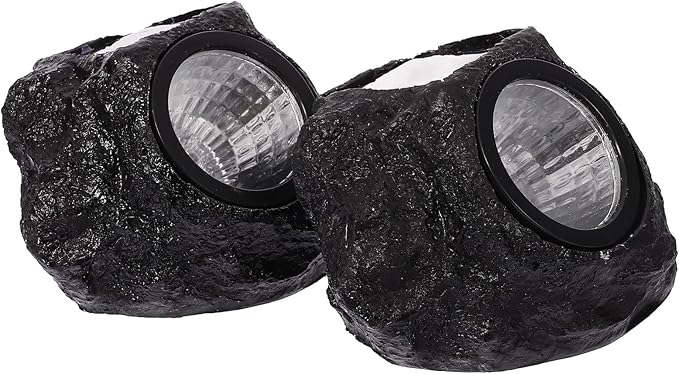 2pcs Solar Energy Lawn Lamp Waterproof LED Flood Light Rock Spotlight Outdoor Garden Landscape Lighting
