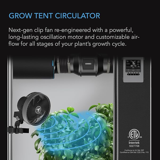 AC Infinity Advance Grow System 4x4 4-Plant Kit WiFi-Integrated Grow Tent Kit Automate Ventilation Circulation Schedule Full Spectrum Samsung LM301H LED Grow Light 2000D Mylar Tent
