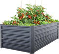 Ohuhu 6x3x1.9FT Metal Raised Garden Bed Outdoor Reinforced Galvanized Steel Rustproof Planter Box 100% Non-Toxic 256 Gal Large Capacity Heavy Duty Raised Beds for Growing Vegetables Flowers Herbs