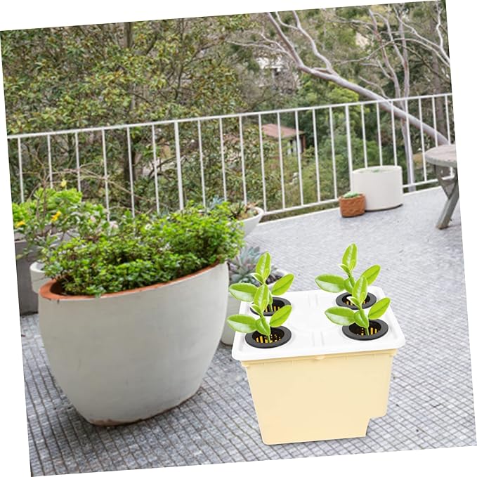GANAZONO 4holes Soilless Cultivation Barrels Hydroponic Garden Indoor Reusable Plant Grow Baskets Hydroponic Baskets Garden Supply