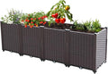 Raised Garden Bed Planters for Outdoor Plants Raised Beds for Gardening Plastic Planter Raised Beds for Planting Outdoor Plant Vegetables Flowers Fruits and Plants 63(L) x 15.7(W) x 20.4(H)