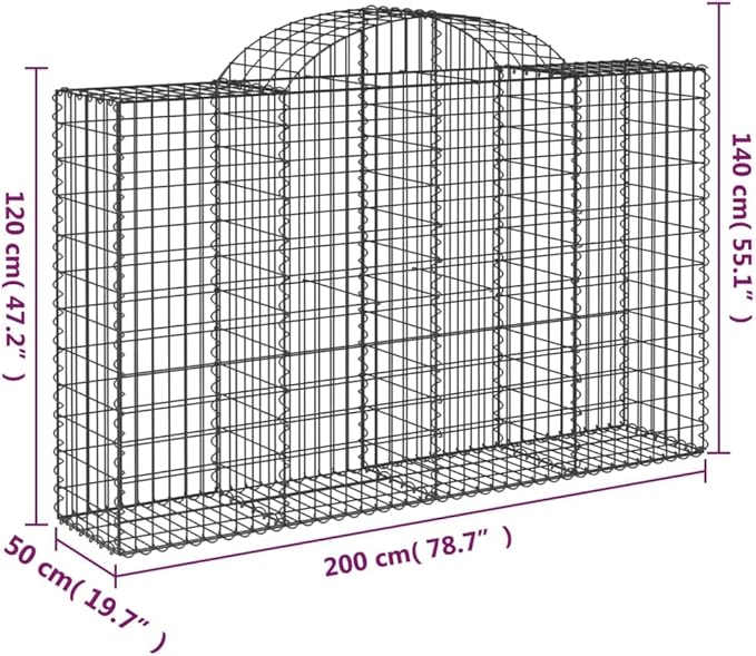 Galvanized Gabion Basket Set 5 Pack 78.7x78.7x19.7 in Large Outdoor Planter Retaining Wall for Garden Patio Raised Bed Metal Silver