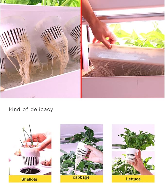 Hydroponics TowerGarden Hydroponic Growing System48/64 /90/120 Planting Spaces PVC Vegetables Hydroponic Grow KitIndoor Gardening Systemfor Herbs Fruits and Vegetables (48hole)