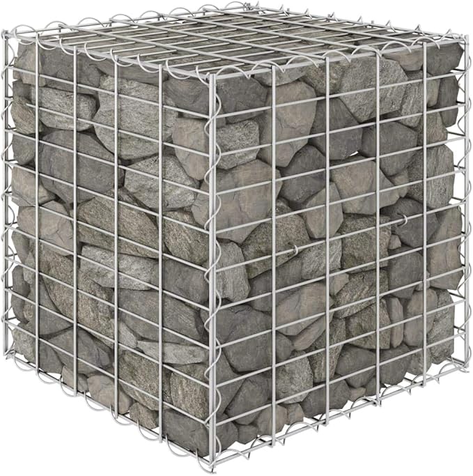 YAFF Cube Gabion Raised Bed Steel Wire 19.7x19.7x19.7