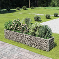 Gabion Raised Bed Silver Galvanized Steel Large Durable Gardening Pots &amp Planters 143563