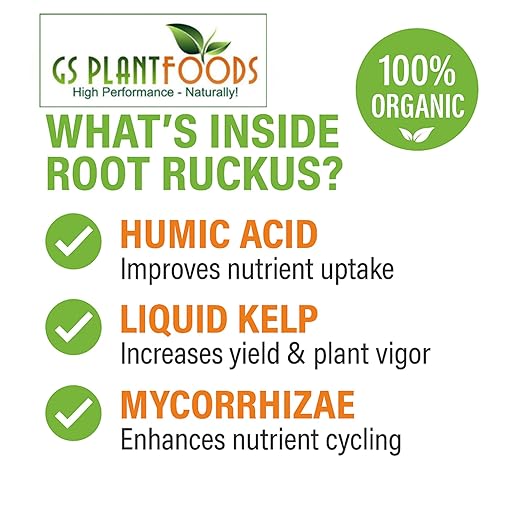 GS Plant Foods Root Ruckus Compost Fertilizer Organic Plant Food - Turbo Charged Compost for Plants - Humic Acid &amp Sea Kelp Nutritional Root Supplement for Lawns Soil Shrubs &amp Vegetables - 3