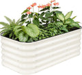 4×2×1.4FT Galvanized Raised Garden Bed Outdoor Metal Raised Garden Bed Kit Large Planter Raised Beds 3 In1 Modular Raised Planter Box OutdoorRaised Beds for Gardening for Vegetables Flowers Herbs