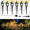 6in1 3000kOutdoor Landscape Lighting 6In1 Pack Outdoor Spot Lights LED Landscape Lighting for Yard Plant Lawn Garden IP65 Waterproof 3000K Warm White