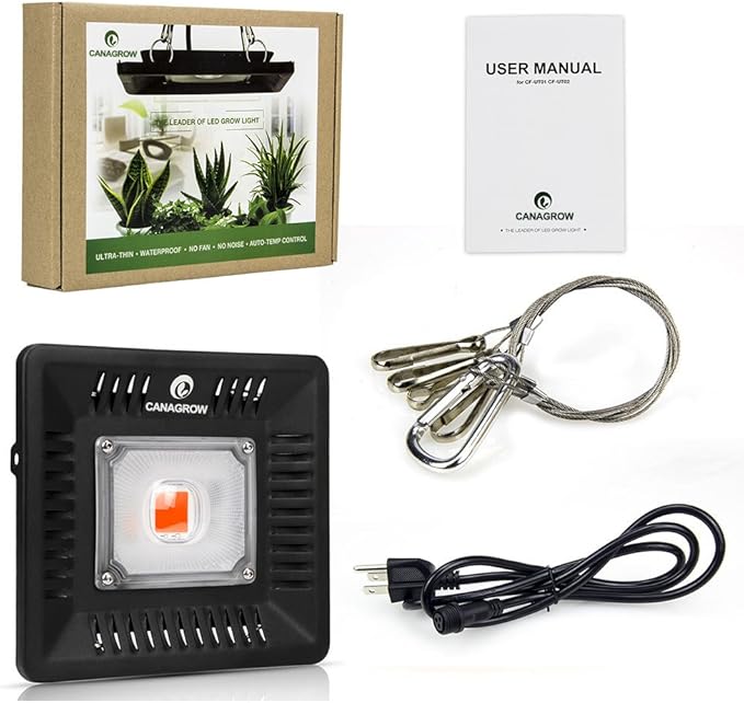 Full Spectrum LED Grow Lights for Indoor Plants CANAGROW Waterproof COB Outdoor Grow Light Plant Growing Lamps Refugium Light for Saltwater Aquarium Heating Lamps for Plants Seeding Veg Blooming