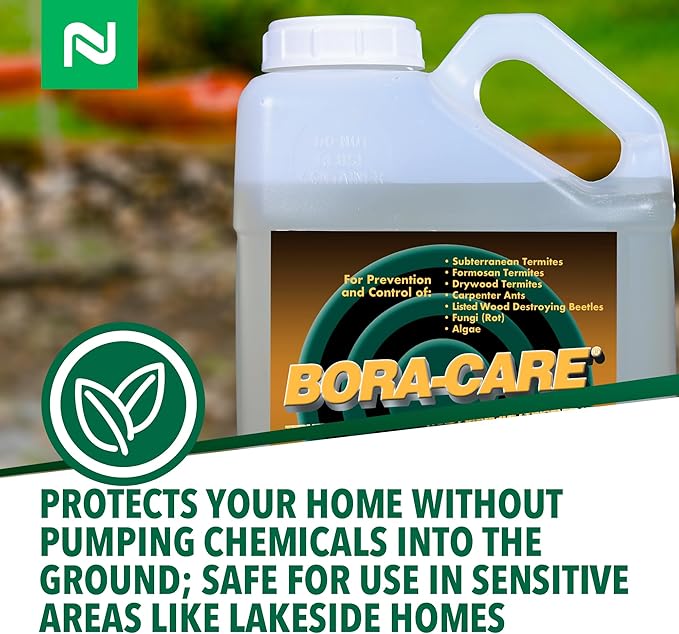 Bora-Care Termiticide Insecticide and Fungicide Concentrate Wood Treatment for Termite and Beetle Prevention 1 Gallon