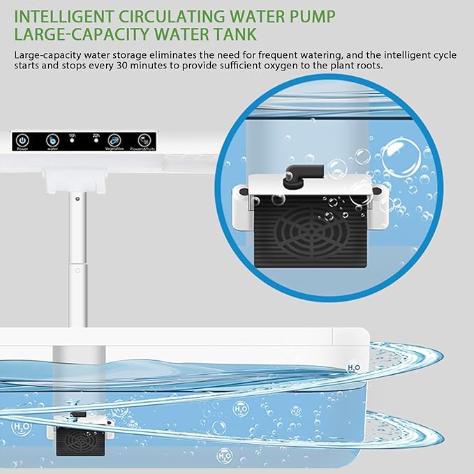 Aeroponic Tower Garden System Hydroponics Growing System with LED Grow Light Hydroponics Tower for Vegetable Fruit Healthy Fresh Herbs Vegetables(Black106.5cm/42in)
