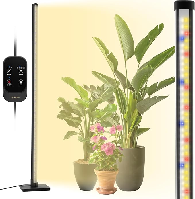 Grow Light with Auto-Timer Hanging and Standing Grow Lights for Indoor Plants3 Light Modes Detachable Full Spectrum Plant Lights for Wide Area Coverage in Indoor Plants (45 in)